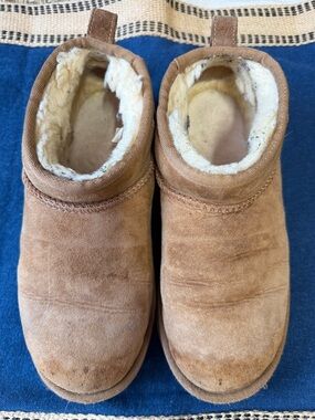 Chestnut Shearling-Lined Short short Boots